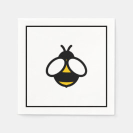 かわいいビー、ハニービー、（昆虫）マルハナバチ スタンダードカクテルナプキン