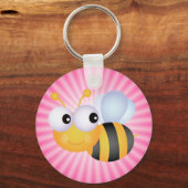 かわいいビー;ピンク キーホルダー (正面)
