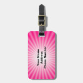 かわいいビー；ピンク ラゲッジタグ (正面縦)