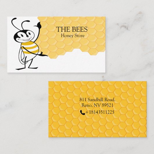 かわいいビー 名刺 (正面/裏面)