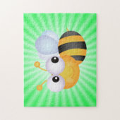 かわいいビー;緑 ジグソーパズル (縦)