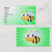 かわいいビー;緑 名刺 (正面/裏面)