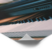 かわいいピアノのアートワーク ポスター (角)