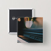 かわいいピアノのアートワーク 缶バッジ (正面&裏面)