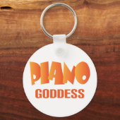 かわいいピアノの女神の音楽ギフト キーホルダー (正面)