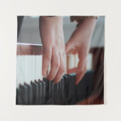 かわいいピアノデザイン タペストリー (正面(横))