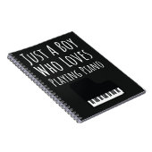 かわいいピアノプレーヤーのギフト 男の子の赤ちゃん ピアニストの子供たちへのプレゼント ノートブック (右側)