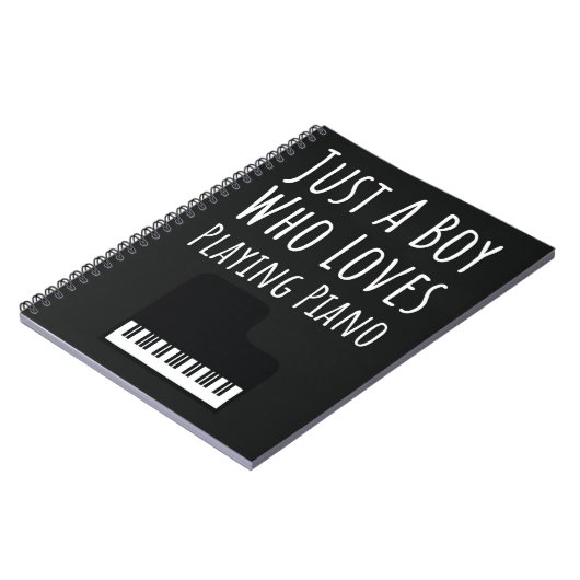 かわいいピアノプレーヤーのギフト 男の子の赤ちゃん ピアニストの子供たちへのプレゼント ノートブック (左側)