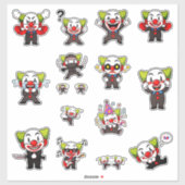 かわいいピエロのステッカーセット シール (シート)