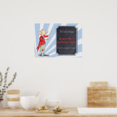 かわいいピエロサーカスバースデーパーティーポスター ポスター (キッチン)