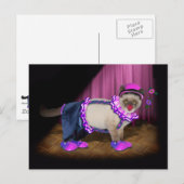 かわいいピエロ子猫 ポストカード (正面/裏面)