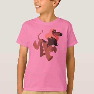 かわいいピエロ漫画アフガンハウンドキッズTシャツ Tシャツ