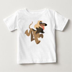 かわいいピエロ漫画アフガンハウンドベビーTシャツ ベビーTシャツ
