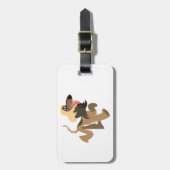 かわいいピエロ漫画アフガンハウンド荷物タグ ラゲッジタグ (正面縦)