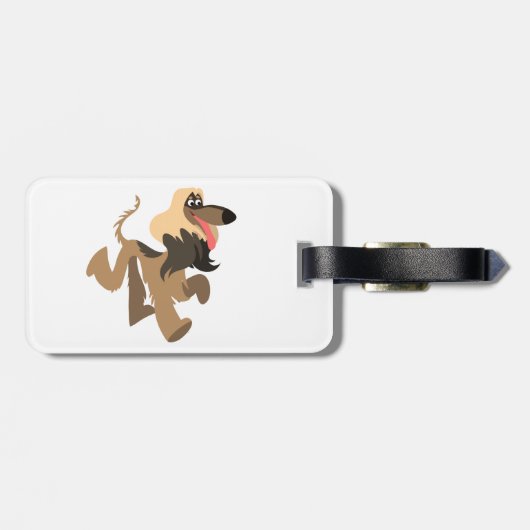 かわいいピエロ漫画アフガンハウンド荷物タグ ラゲッジタグ (裏面横)