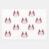 かわいいピエロ猫ギフトラッピング紙 ラッピングペーパーシート (正面)