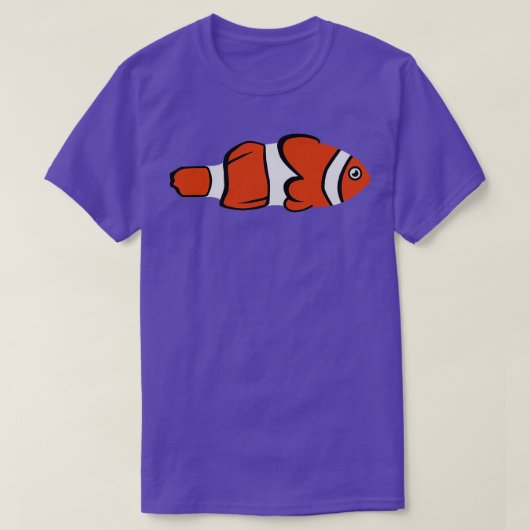 かわいいピエロ魚 Tシャツ (デザイン正面)