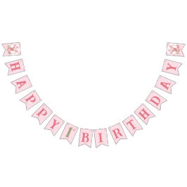 かわいいピギーガールファーム1stバースデーバンティングバナー バンティングフラッグ