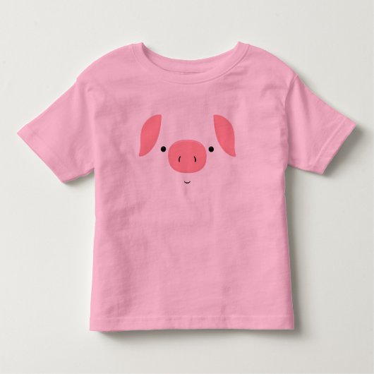 かわいいピギーピンク誕生日ガール トドラーTシャツ (正面)