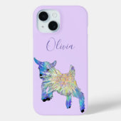 かわいいピギーヤギイラストレーション追加の名前 Case-Mate iPhoneケース (裏面)
