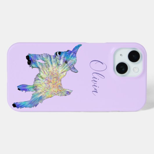 かわいいピギーヤギイラストレーション追加の名前 Case-Mate iPhoneケース (裏面 (横))