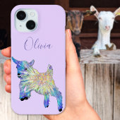 かわいいピギーヤギイラストレーション追加の名前 Case-Mate iPhoneケース