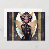 かわいいピクシー妖精の女の子ファンタジーアート ポストカード (正面/裏面)