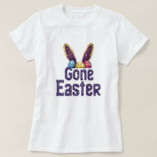 かわいいピクセルアートバニーゲーマーティー;行ったイースターゲーム Tシャツ (デザイン正面)