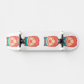 かわいいピクセルサーカス顔 スケートボード (横)