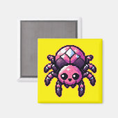 かわいいピクセルスパイダー マグネット (正面/裏面)