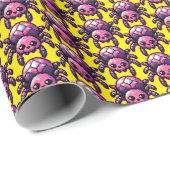 かわいいピクセルスパイダー ラッピングペーパー (ロールコーナー)