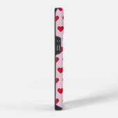 かわいいピクセルハートの形 iPhoneケース (右側面)