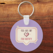 かわいいピクセルハート「You Are My Fav Notify」 キーホルダー (正面)