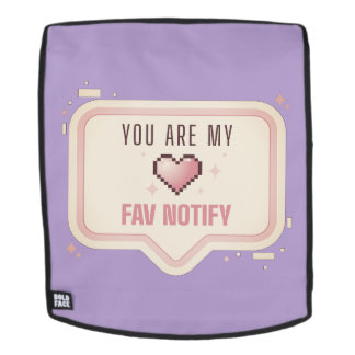 かわいいピクセルハート「You Are My Fav Notify」 バックパック