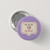 かわいいピクセルハート「You Are My Fav Notify」 缶バッジ (正面&裏面)