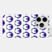 かわいいピクセルペンギンベビー装飾用クッション Case-Mate iPhoneケース (裏面 (横))