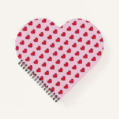 かわいいピクセル化されたハート図形 ノートブック (正面)