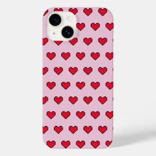 かわいいピクセル化されたハート図形 Case-Mate iPhone 14ケース