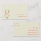 かわいいピクセル描ベア 名刺 (正面/裏面)