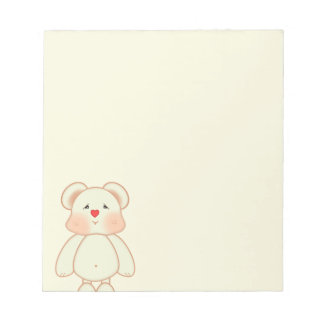 かわいいピクセル描画のクマ ノートパッド