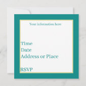 かわいいピクニックの風景パーティー 招待状 (裏面)