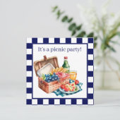 かわいいピクニックパーティー好き 招待状 (スタンド正面)