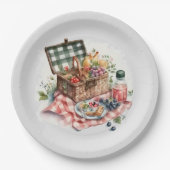 かわいいピクニックパーティー愛好家紙プレート ペーパープレート (正面)