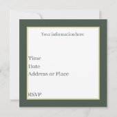 かわいいピクニックパーティー愛好家紙プレート 招待状 (裏面)