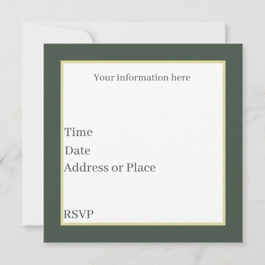 かわいいピクニックパーティー愛好家紙プレート 招待状 (裏面)