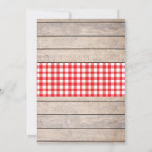 かわいいピクニックパーティー誕生日の招待状 招待状 (裏面)