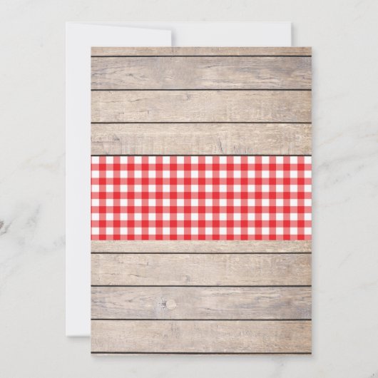 かわいいピクニックパーティー誕生日の招待状 招待状 (裏面)