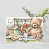 かわいいピクニックベアーズ追加文字 招待状 (スタンド正面)