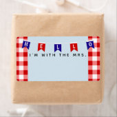 かわいいピクニック用テーブルクロス花嫁の姓名タグ ラベル (インサイチュ)