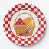 かわいいピクニック用パーティー ペーパープレート (正面)